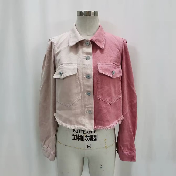 Two-Tone Cropped Jacket - Picture 3 of 6